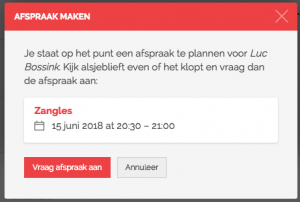 Lesafspraak 4 - zangles enschede